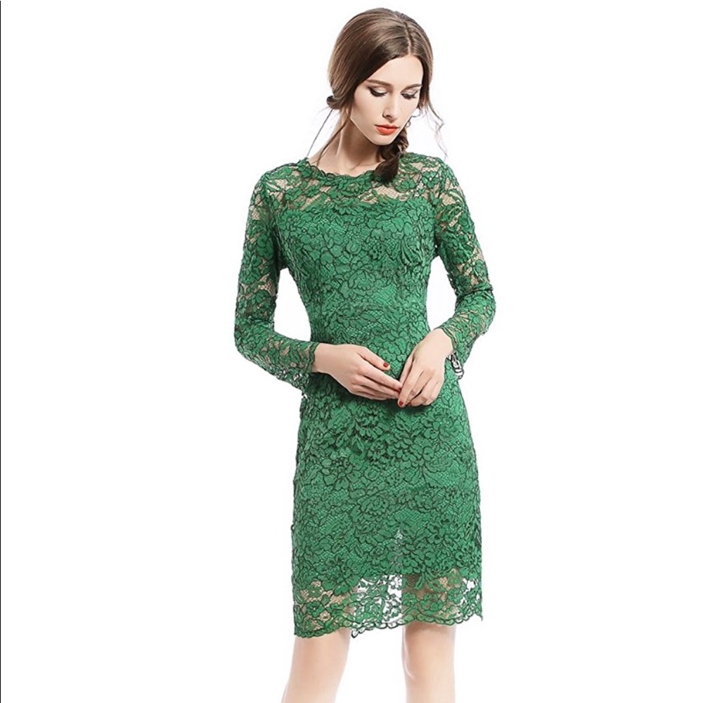 Green Party Dress